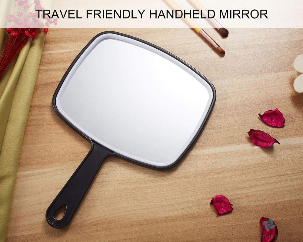 The Zebra Effect Health & Beauty > Makeup Mirrors Extra Large Black Handheld Mirror with Handle (24 x 16 cm) V178-43918