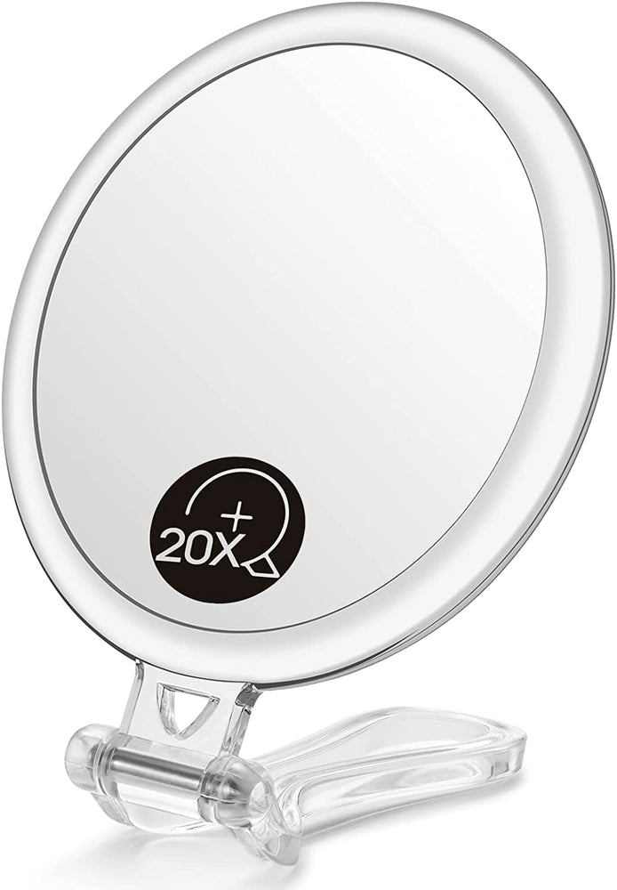 The Zebra Effect Health & Beauty > Makeup Mirrors Double-Sided 1X/20X Magnifying Foldable Makeup Mirror for Handheld, Table and Travel Usage V178-44229