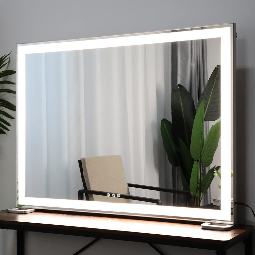 Large Hollywood Makeup Mirror 3 Modes Lighted and Smart Touch Control (92 x 68 cm) - The Zebra Effect