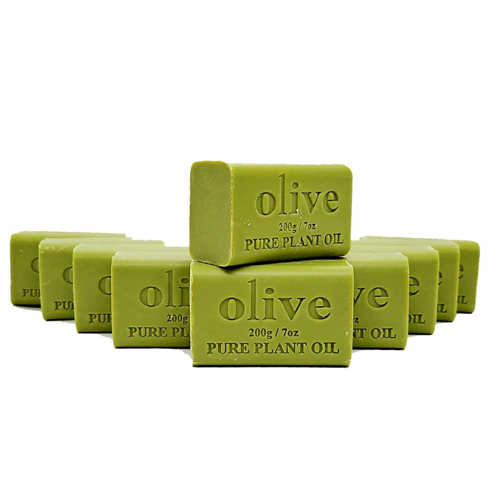 10x 200g Plant Oil Soap Olive Scent Pure Natural Vegetable Base Bar Australian