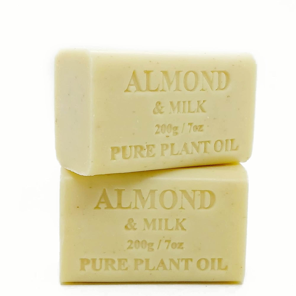 2x 200g Plant Oil Soap Almond and Milk Scent Pure Vegetable Base Bar Australian