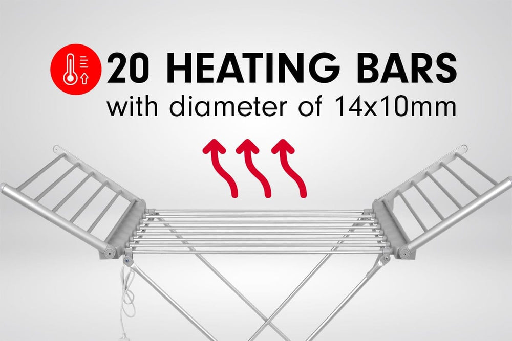 Pronti Heated Towel Clothes Rack Dryer Warmer Rack Airer Heat Line Han
