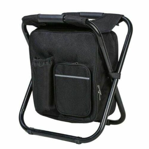 Portable Folding Backpack Chair Camping Stool Cooler Bag Rucksack Beac