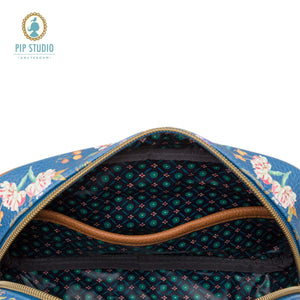 PIP Studio Petites Fleurs Dark Blue Small Square Cosmetic Bag - The Zebra Effect