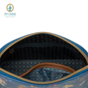 PIP Studio Petites Fleurs Dark Blue Small Triangle Cosmetic Bag - The Zebra Effect