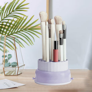 The Zebra Effect Health & Beauty > Cosmetic Storage 3 In 1 Makeup Brushes Cleaner Sponge Brush Washing Box Makeup Brush Drying Basket(Light Purple) V462-FB-80-01