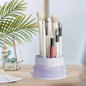 The Zebra Effect Health & Beauty > Cosmetic Storage 3 In 1 Makeup Brushes Cleaner Sponge Brush Washing Box Makeup Brush Drying Basket(Beige) V462-FB-80-02