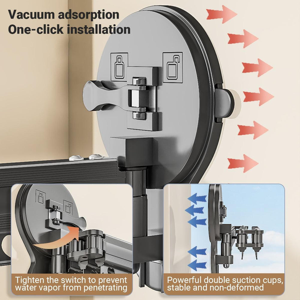 2/3/4-Bar Adjustable Foldable Retractable Clothes Drying Rack Suction