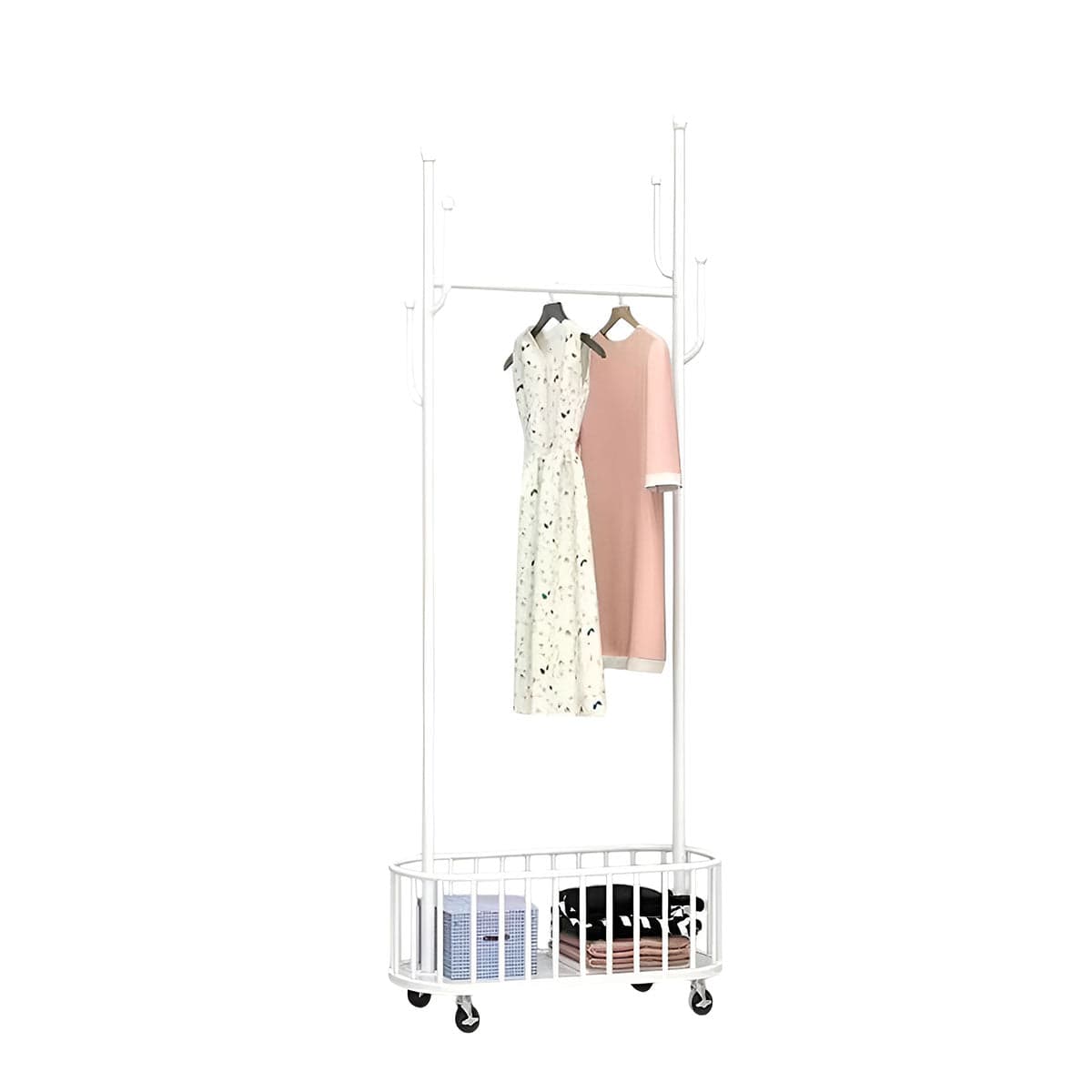 Clothes Hanger Stand Model Floor Standing Room Rack Movable Coat Rack