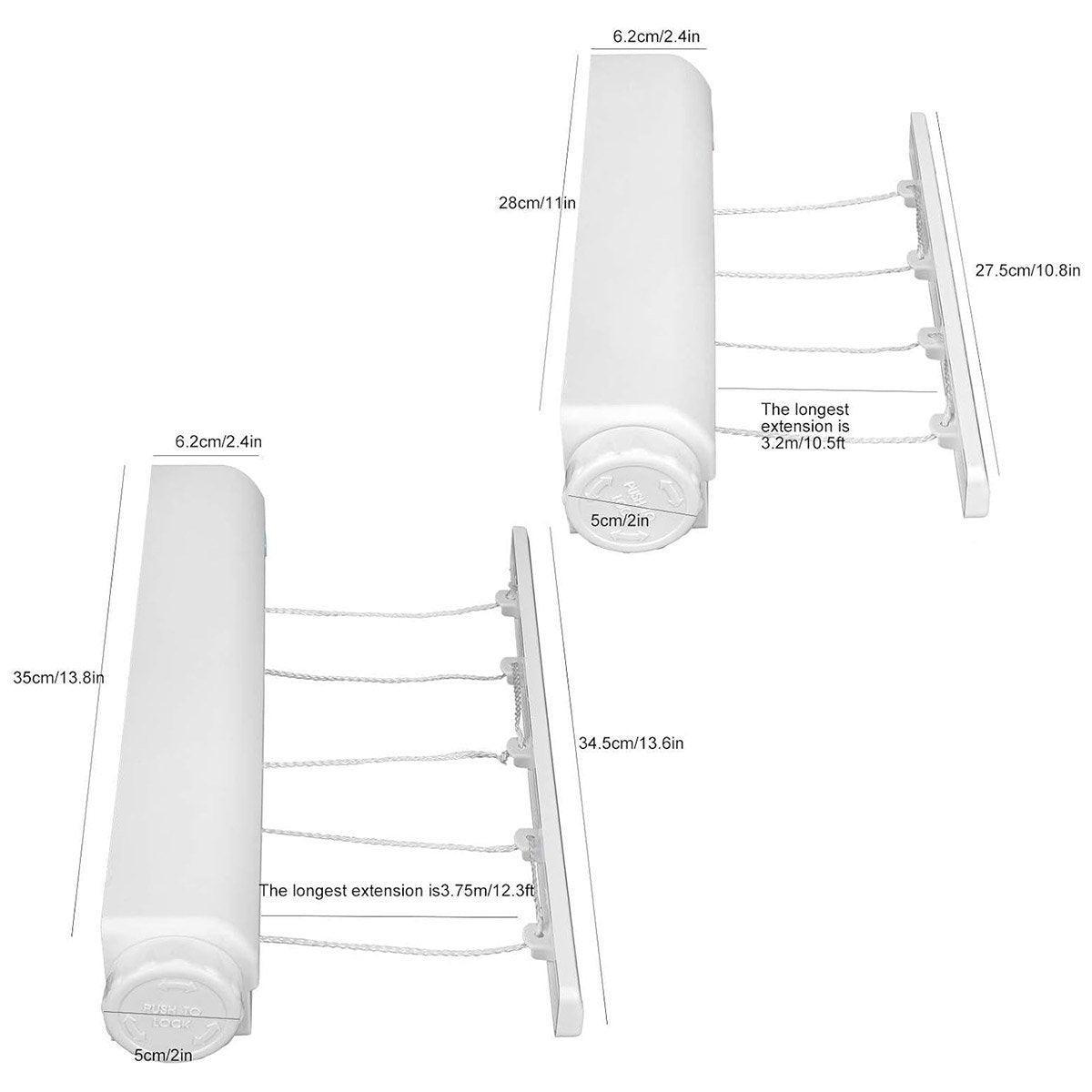 Wall Mounted Clothes Hanger Dryer Clothesline Laundry Washing Line Dry