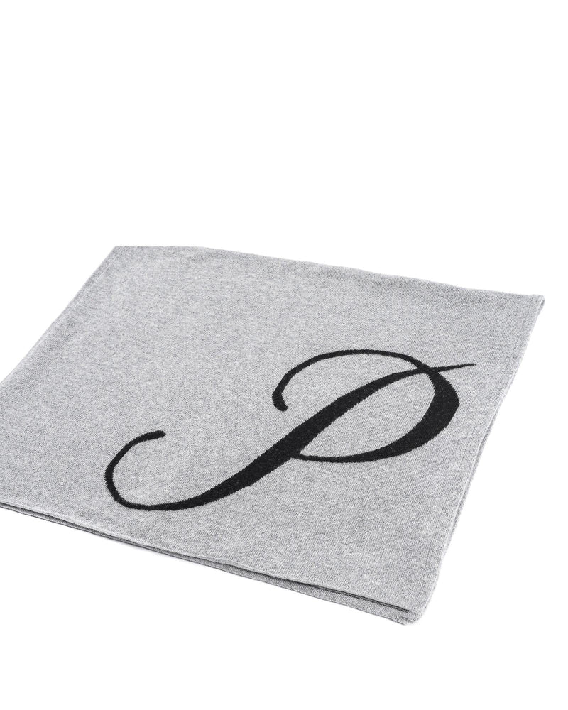 Monogrammed Cashmere Letter Scarf - One Size - The Zebra Effect