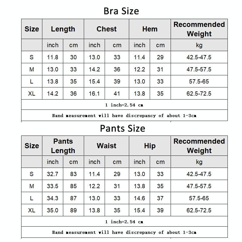Yoga Fitness Set Women Sports Bra & Leggings Size L - Black - L