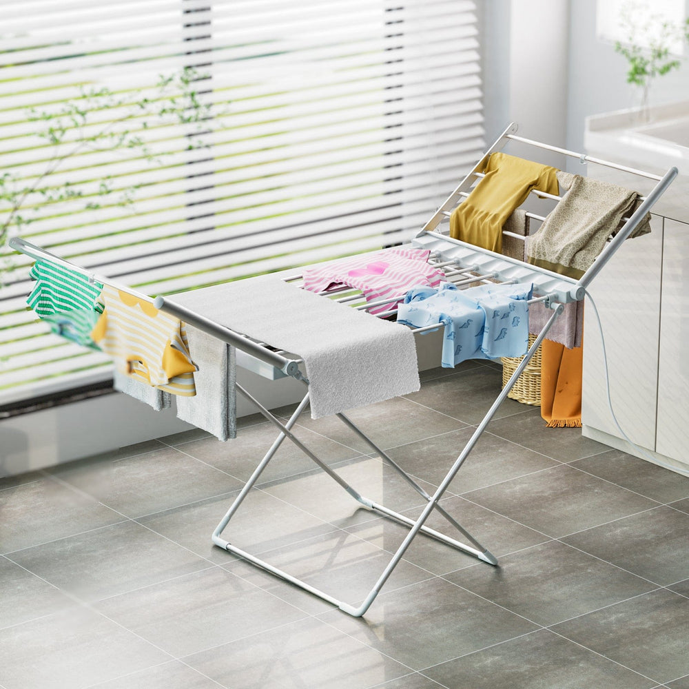 Electric Airer Heated Foldable Clothes Dryer Drying Indoor Folding Rac