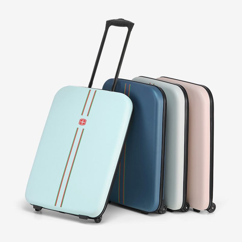 Compact Expandable Foldable Luggage - Reinforced Alloy Handle & Silent