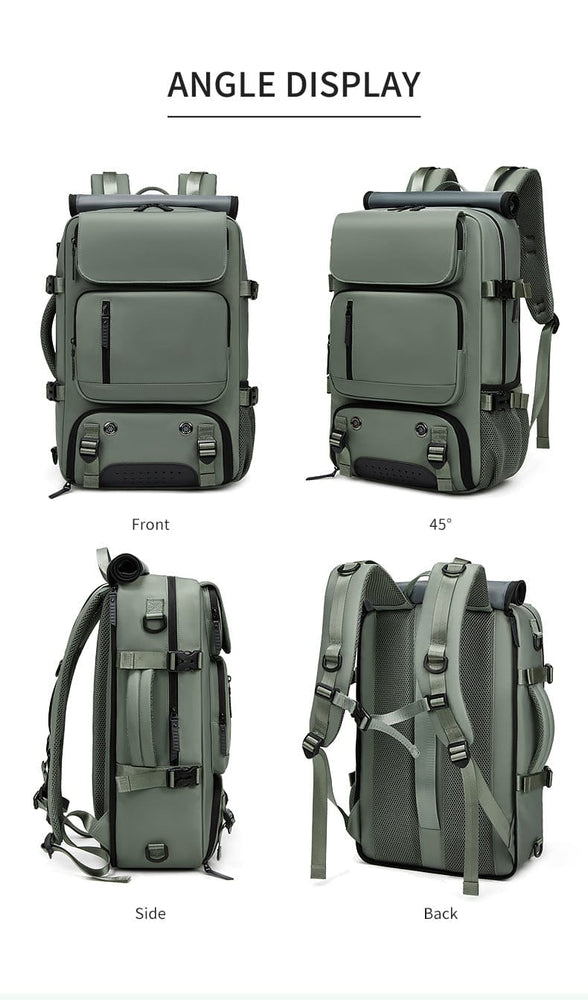 One Large Compartment Backpack 4-in-1 Convertible Travel Backpack & Briefcase - Large Capacity, 16