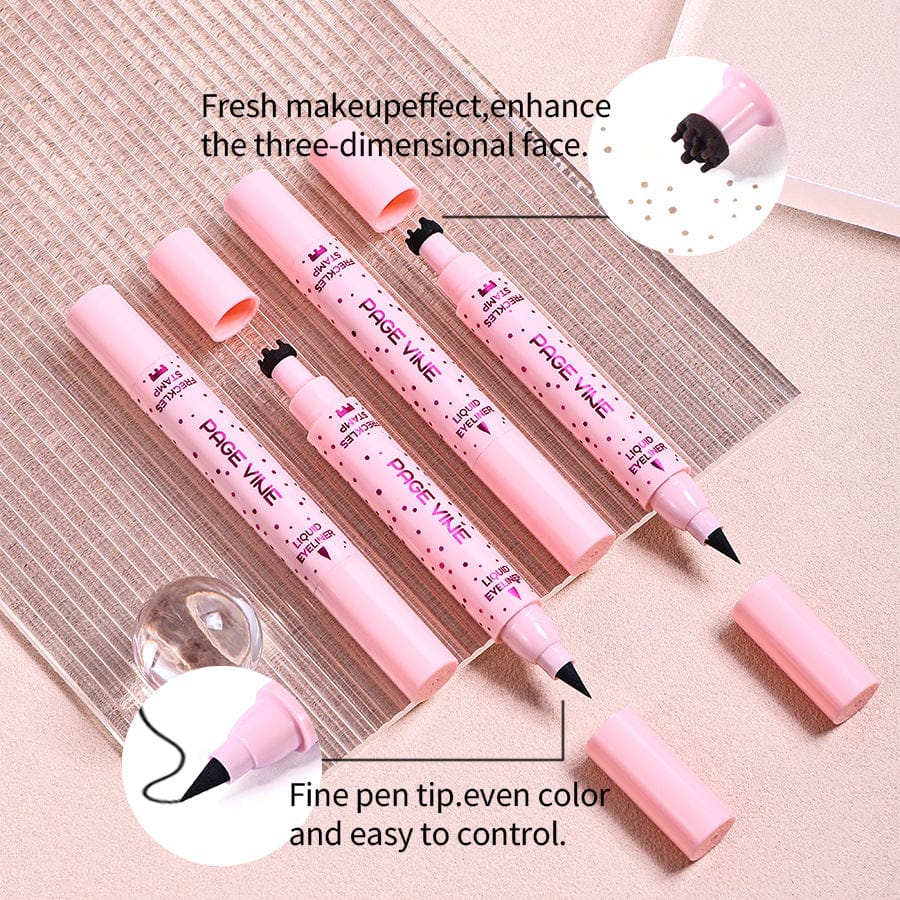 2-Pack #04 Espresso 2-in-1 Double-Headed Freckle Pen & Eyeliner - Natu