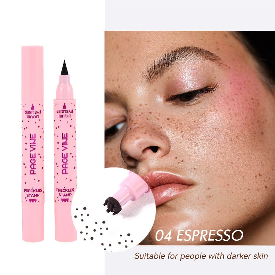 2-Pack #04 Espresso 2-in-1 Double-Headed Freckle Pen & Eyeliner - Natu