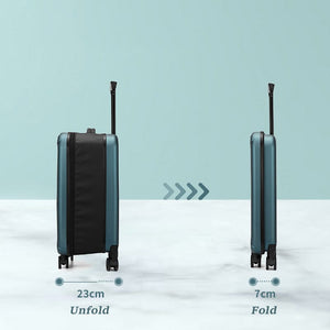Black 20 Inch Foldable Carry-on Suitcase Ultra Lightweight 2.1kg Hard