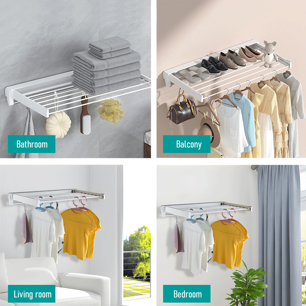 Alston Wall Mounted Drying Rack Clothes Airer Space Saver Folding Drye