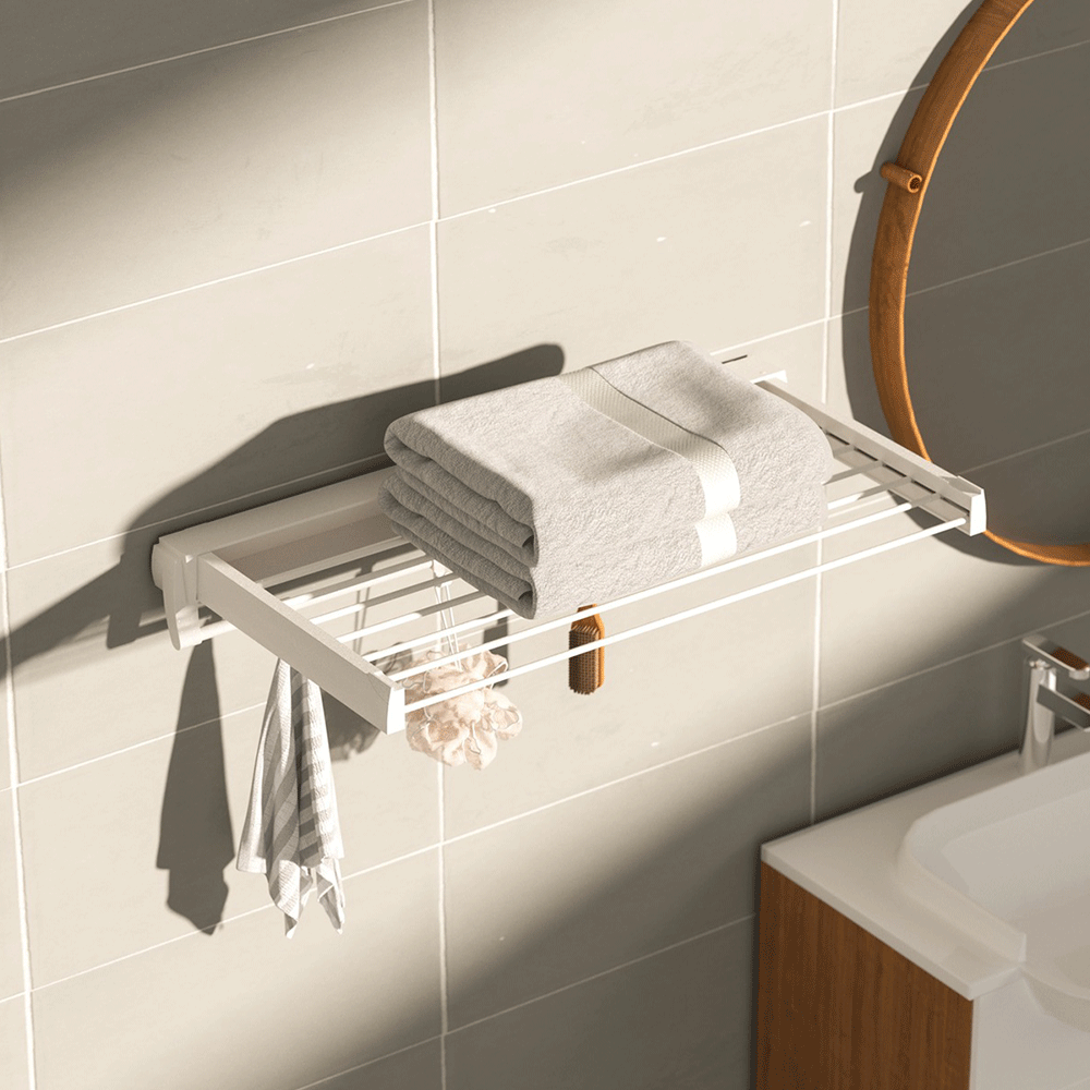 Alston Wall Mounted Drying Rack Clothes Airer Space Saver Folding Drye