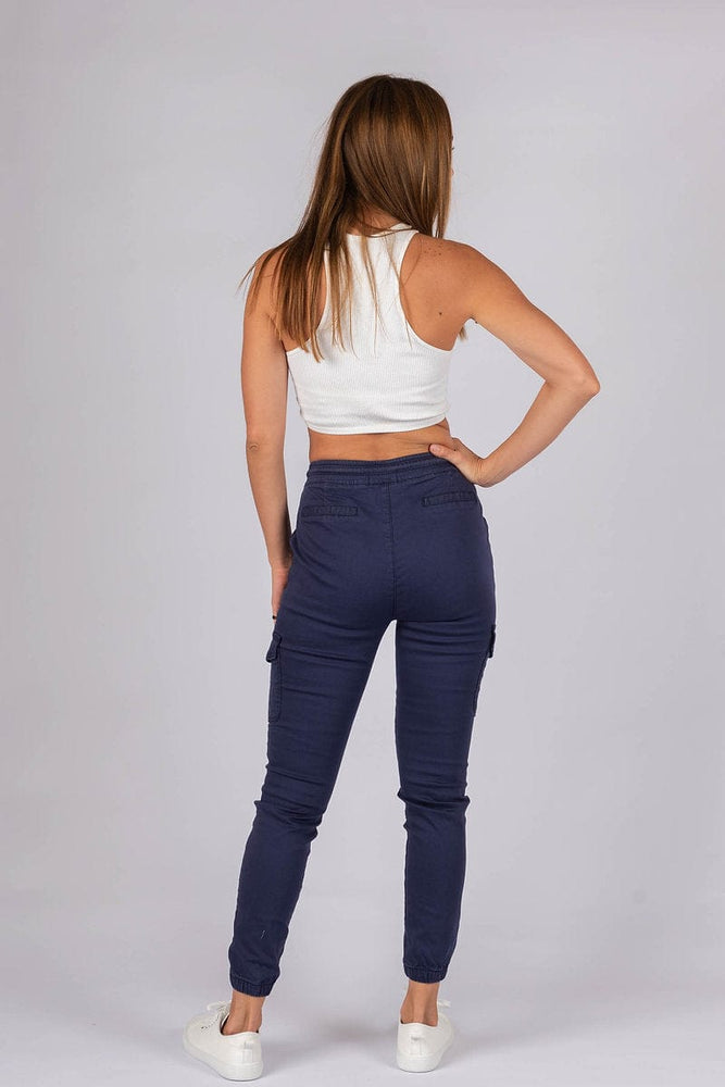 Wakee Denim Cargo Jogger - Navy 10143