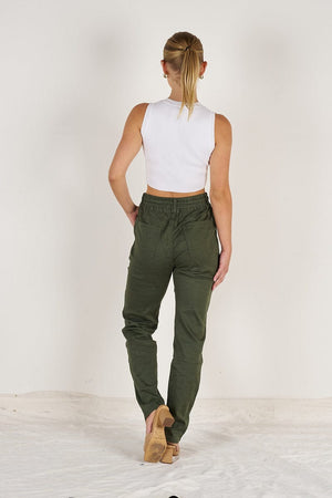 Wakee Denim Chino Pant - Khaki 7126