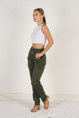 Wakee Denim Chino Pant - Khaki 7126