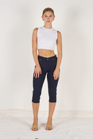 Wakee Denim Stretch Jegging 3/4 Jean Skinny 7113 - Multi