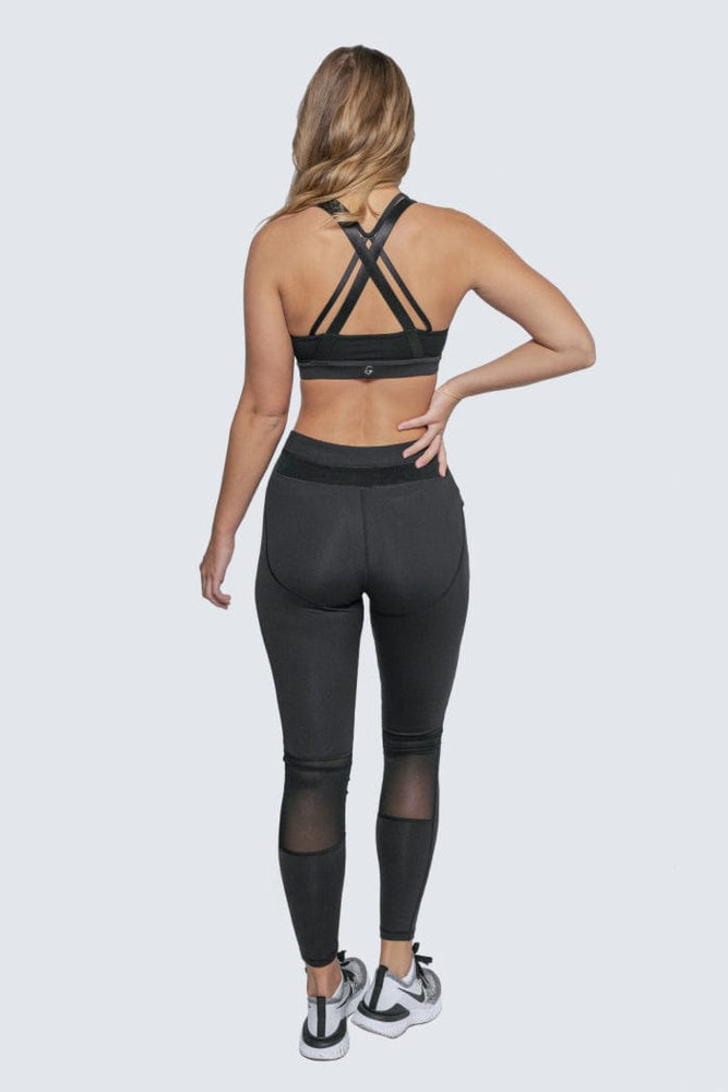 Wherever You Wander Sports Bra - Black - The Zebra Effect