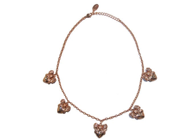 Izoa Necklaces Izoa rose gold heart pendant necklace x323956r