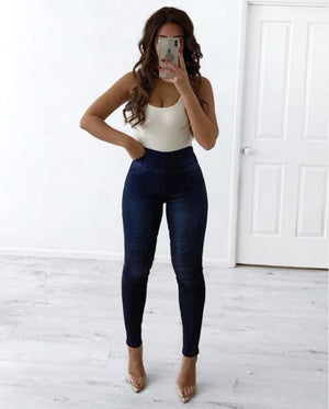Biker panel jeans on sale