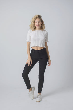 Wakee Denim Stretch Jegging Jean Skinny - Black 60062