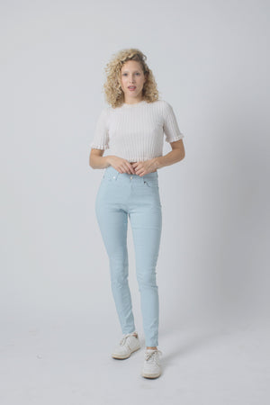 
                
                    Load image into Gallery viewer, Wakee Denim Ladies Jegging Jeans Wakee Denim Stretch Jegging Jean Skinny - Crystal Blue 7045
                
            