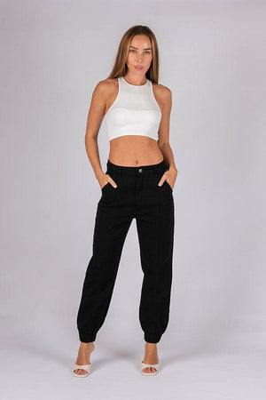 
                
                    Load image into Gallery viewer, Wakee Denim Jeans By Lily (Wakee Denim) Genie Pant Jeans - Black BA003
                
            