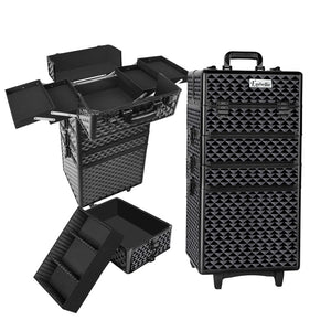 The Zebra Effect Health & Beauty > Cosmetic Storage Embellir 7 in 1 Portable Cosmetic Beauty Makeup Trolley - Diamond Black CASE-MU-4T-081-DIBK