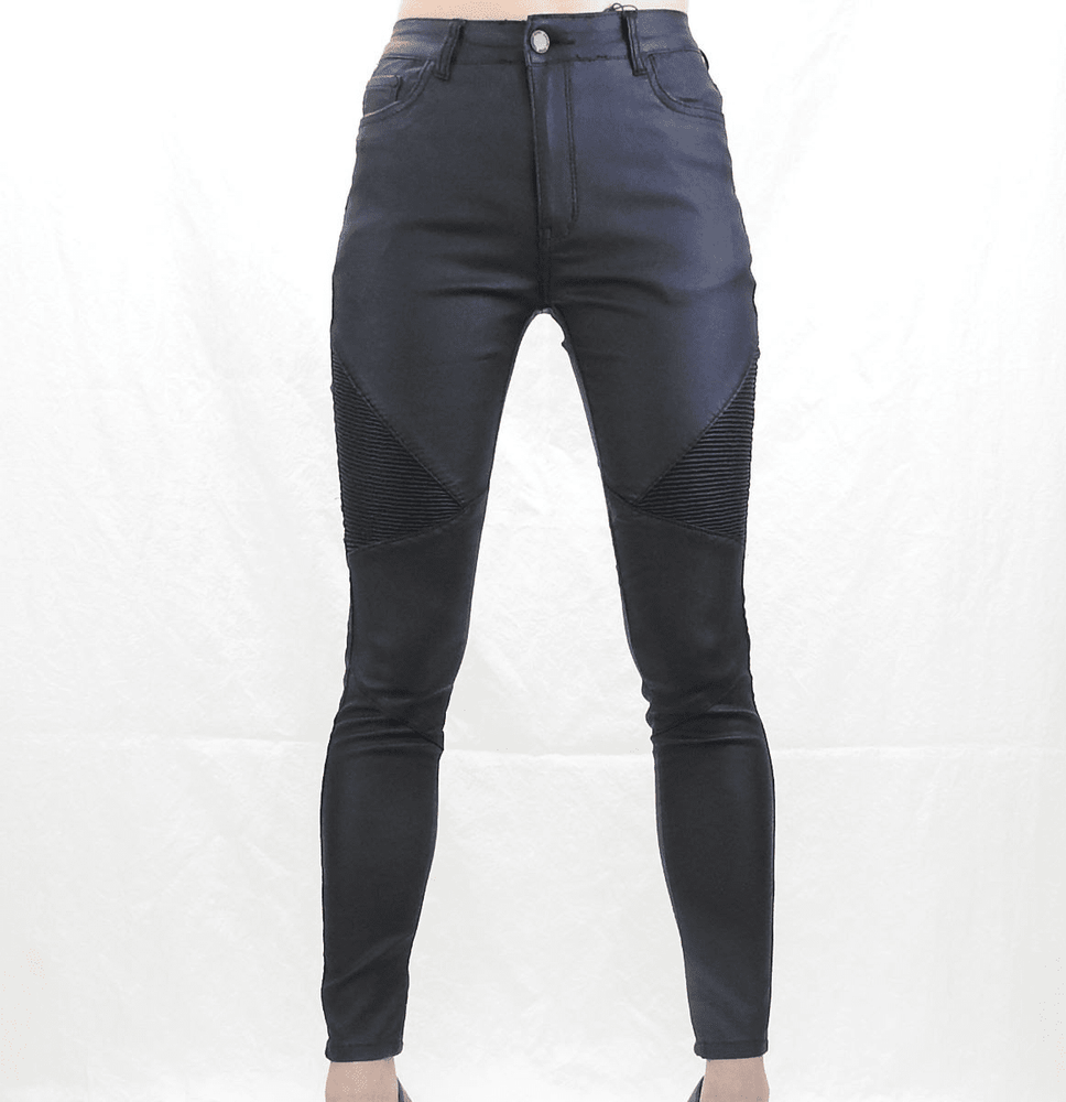 Country Denim Jeans Country Denim Australia Black Ribbed Wax Jean - Full Length Skinny