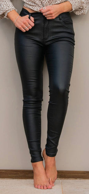 Country Denim Jeans Country Denim Australia Black Wax Jean - Full Length Skinny