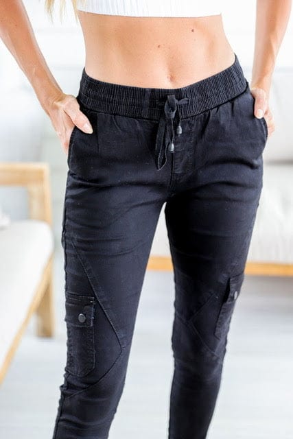 Country Denim Jeans Country Denim Australia Cuff Black Cargo Jogger