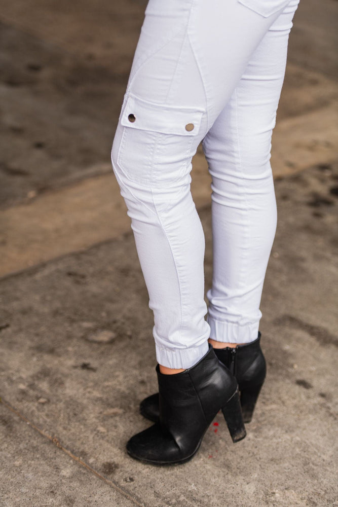 Country Denim Australia Cuff White Cargo Jogger