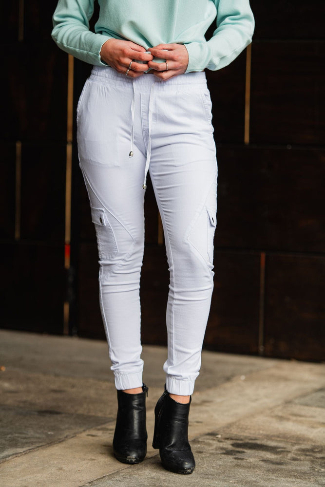 Country Denim Australia Cuff White Cargo Jogger