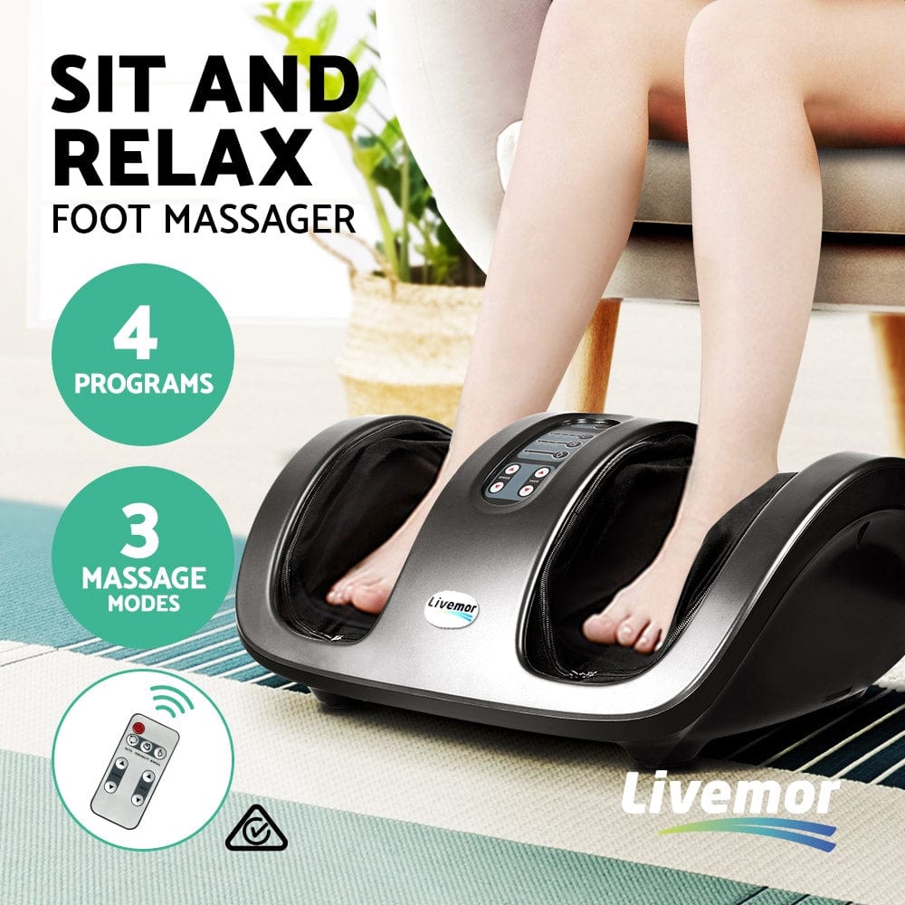 The Zebra Effect Health & Beauty > Massage Livemor Foot Massager Grey FOOT-MASSAGE-188-SI