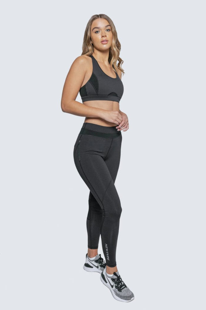 Wherever You Wander Sports Bra - Black - The Zebra Effect