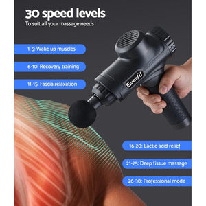 
                
                    Load image into Gallery viewer, The Zebra Effect Health &amp;amp; Beauty &amp;gt; Massage Massage Gun Electric Massager Vibration 6 Heads Muscle Therapy Percussion Tissue MG-M2-BK
                
            