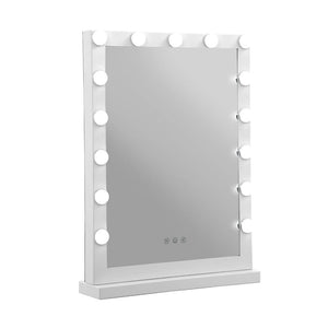 The Zebra Effect Health & Beauty > Makeup Mirrors Embellir Hollywood Makeup Mirror With Light 15 LED Bulbs Vanity Lighted Stand MM-FRAME-4361-WH