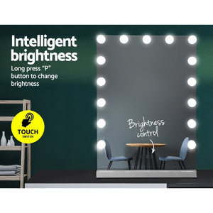 The Zebra Effect Health & Beauty > Makeup Mirrors Embellir Hollywood Makeup Mirror With Light 15 LED Bulbs Lighted Frameless MM-FRAMELS-4361-GS