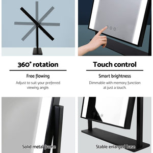 The Zebra Effect Health & Beauty > Makeup Mirrors Embellir LED Makeup Mirror Hollywood Standing Mirror Tabletop Vanity Black MM-STAND-2530LED-BK