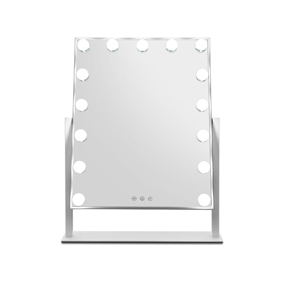 The Zebra Effect Health & Beauty > Makeup Mirrors Embellir Hollywood Makeup Mirror with 15 Dimmable Bulb Lighted Dressing Mirror MM-STAND-4050-WH