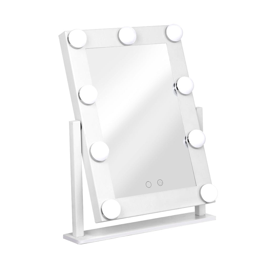 The Zebra Effect Health & Beauty > Makeup Mirrors Embellir LED Standing Makeup Mirror - White MM-STAND-FRAME-WH
