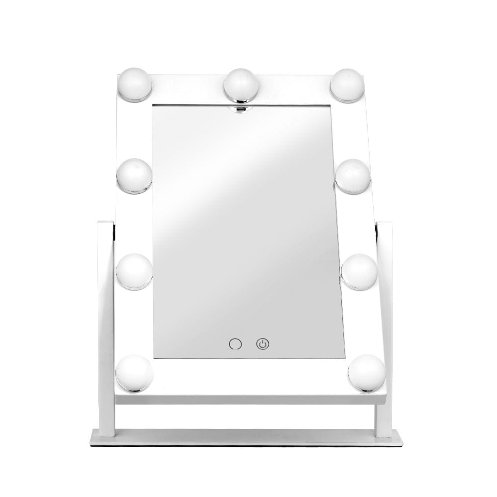 The Zebra Effect Health & Beauty > Makeup Mirrors Embellir LED Standing Makeup Mirror - White MM-STAND-FRAME-WH