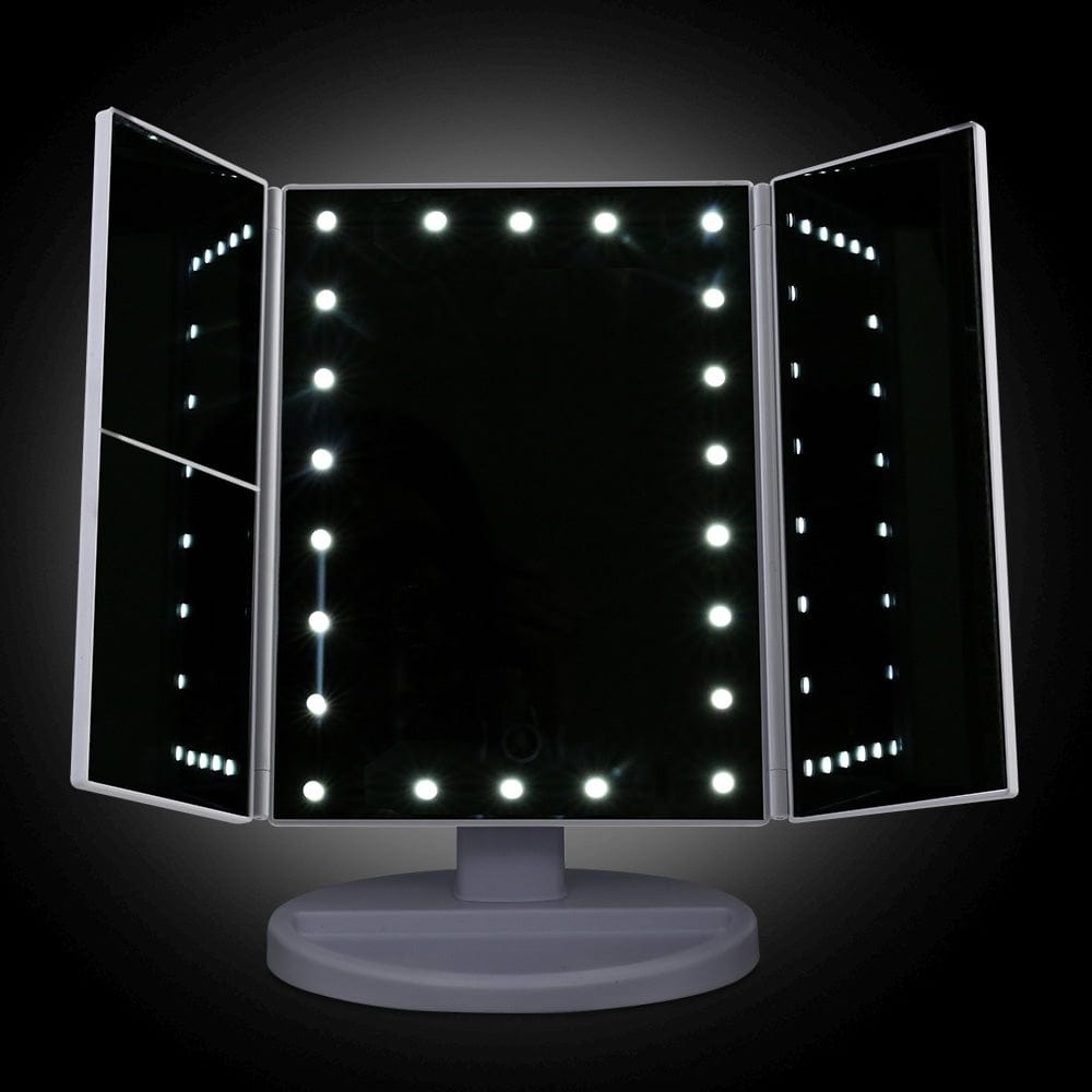 The Zebra Effect Health & Beauty > Makeup Mirrors Embellir LED  Tri-Fold Make Up Mirror MM-TRI-WH-1X2X3X